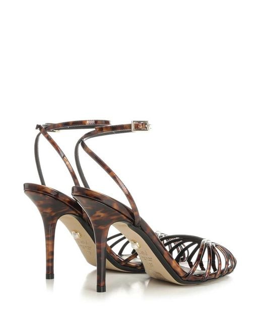 ALEVI Metallic Leopard-Print Sandal