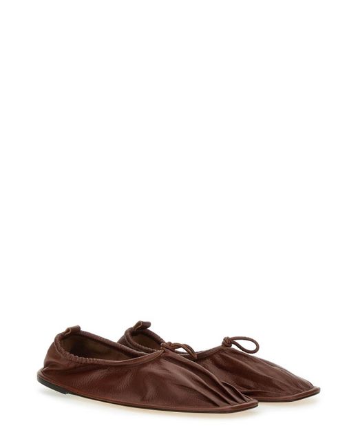 Hereu Brown Leather Flats