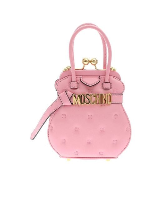 Moschino Pink Inside Out Quilting Handbag