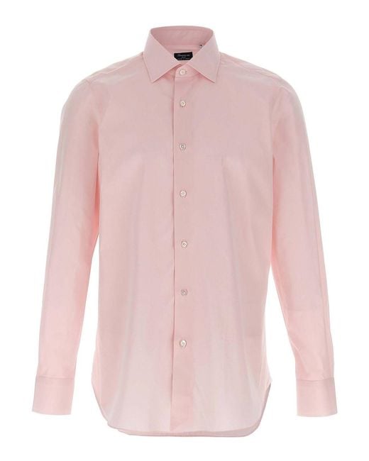 Finamore 1925 Pink Napoli Shirt for men