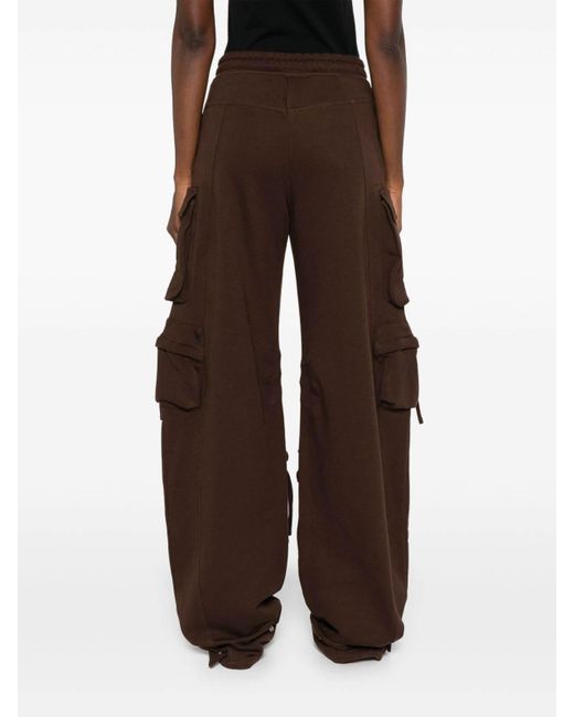 The Attico Brown Cotton Cargo Trousers