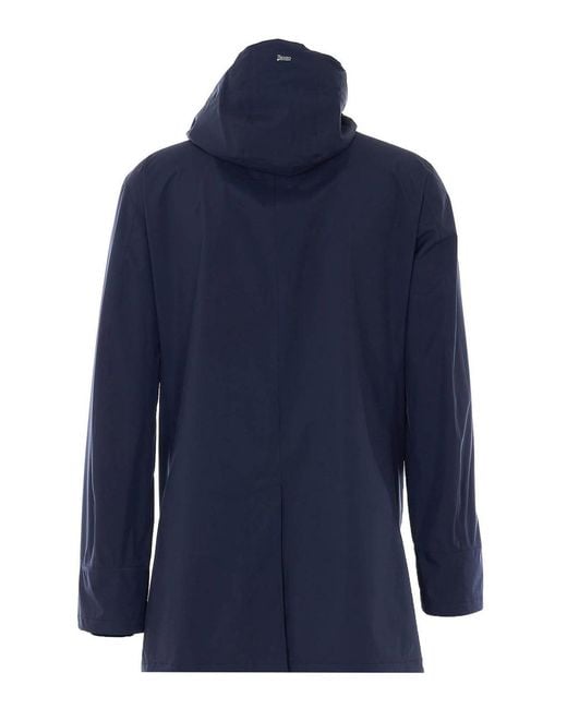 Herno Blue Raincoat for men