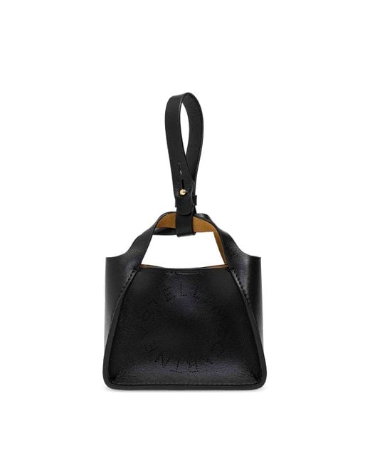 Stella McCartney Black Logo Tote Airpods Case Keyring