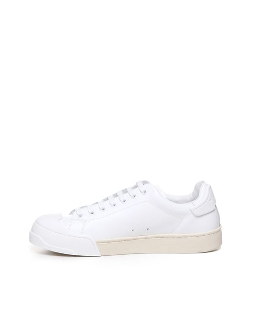 Marni White Sneakers With Embossed Logo for men