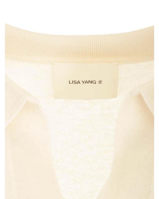Lisa Yang White Josefine Cream Sweater