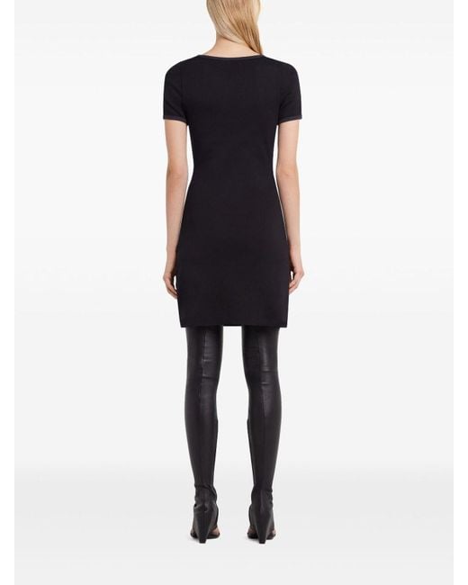 Courreges Black Fitted Mini Dress