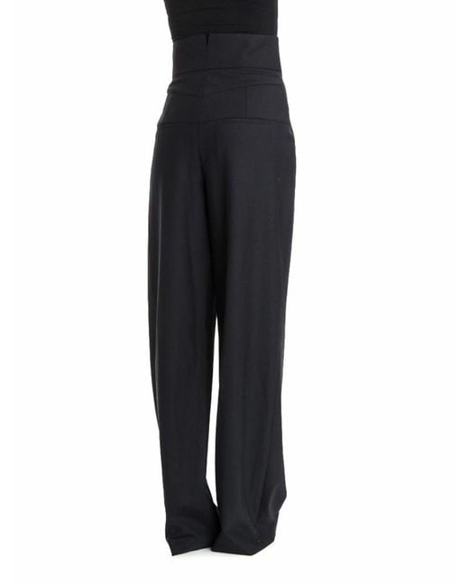 Karl Lagerfeld Black Wool Pants