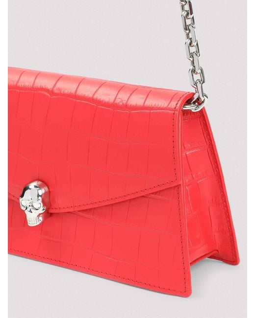 McQueen Red Skull Mini Bag