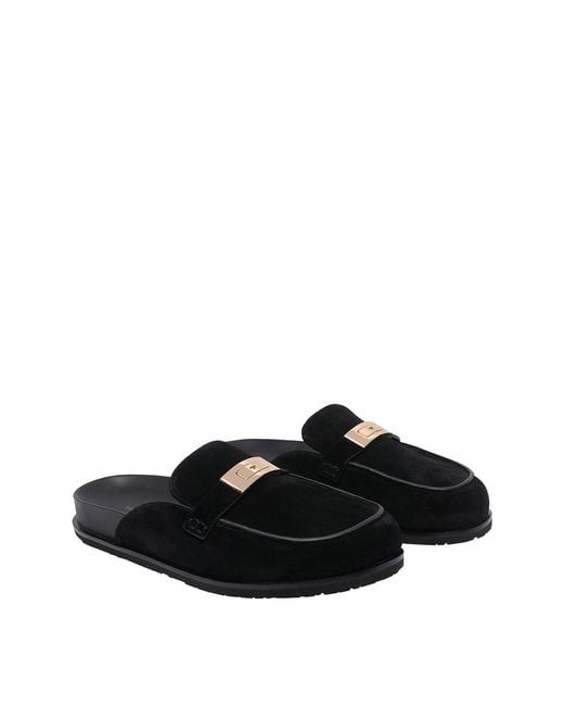 Tory Burch Black Leelee Mules