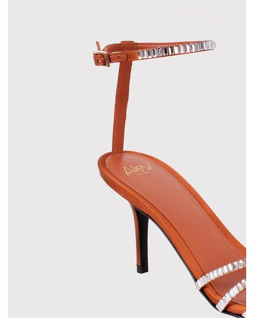 ALEVI Pink Penelope Xtal Sandal With Baguette Crystals