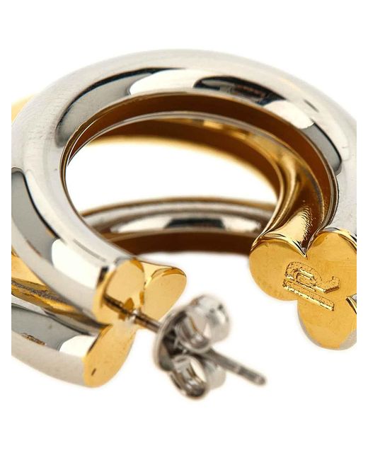 Rabanne Metallic Triple Hoop Earrings