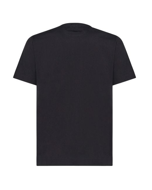 Zegna Black Cotton T-Shirt for men