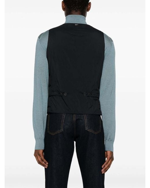 Herno Black Gilet for men