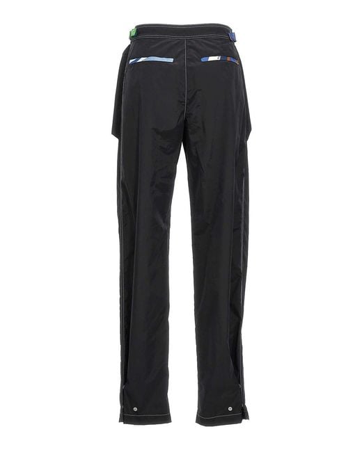 Emilio Pucci Blue Logo Straight Trousers