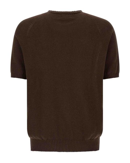 Ma'ry'ya Brown Cotton Sweater for men