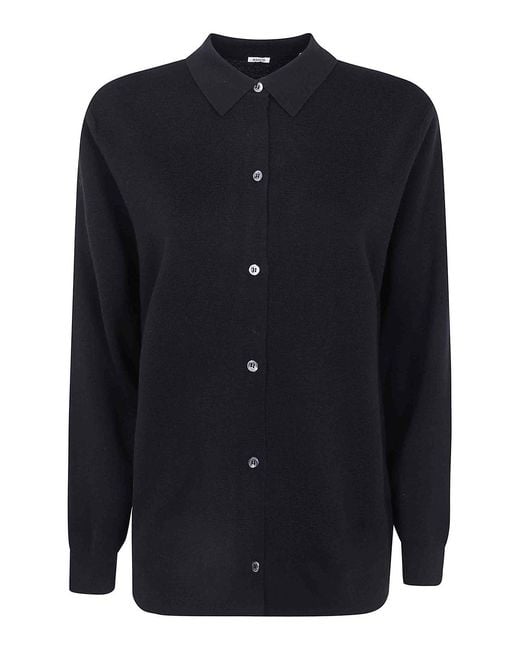 Aspesi Blue Polo Neck Sweater
