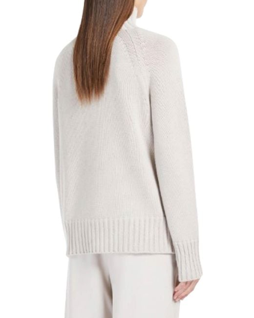 Max Mara White Turtleneck