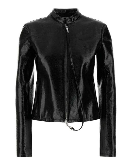 Courreges Black Courrèges City Cropped Biker Jacket