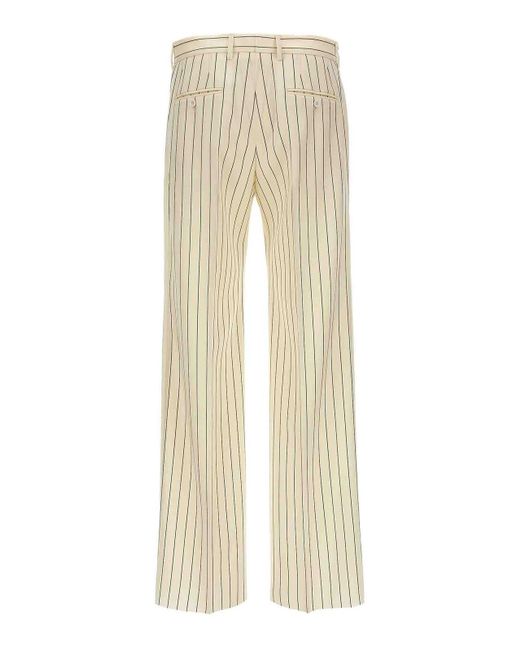Dolce & Gabbana Natural Pinstripe Pants for men
