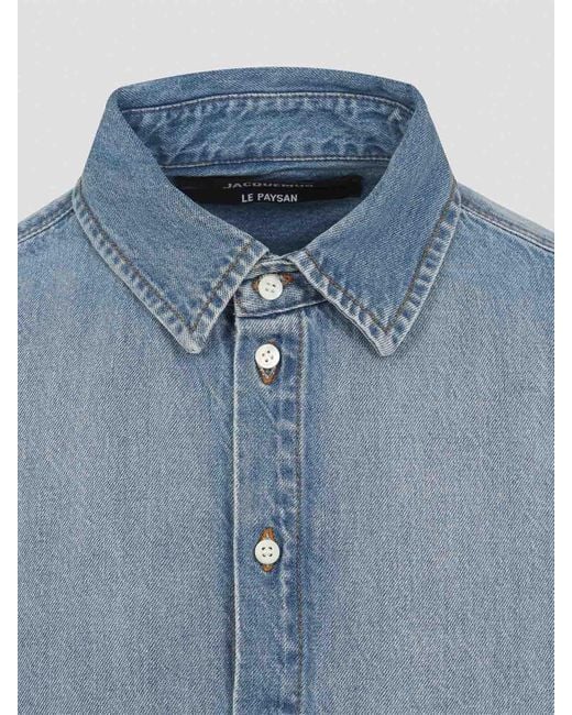 Jacquemus Blue Simon De-Nîmes Cotton Shirt for men