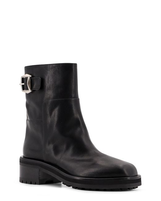 Jimmy Choo Black Brooklyn Leather Ankle Boots