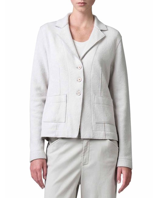 Transit White Shaped Wool Jacket