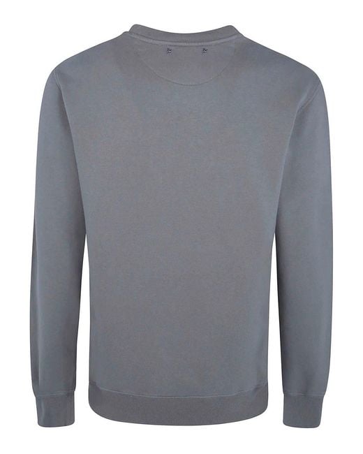Golden Goose Deluxe Brand Gray Dyed Crew Neck Sweatshirt Cotton Fleece for men