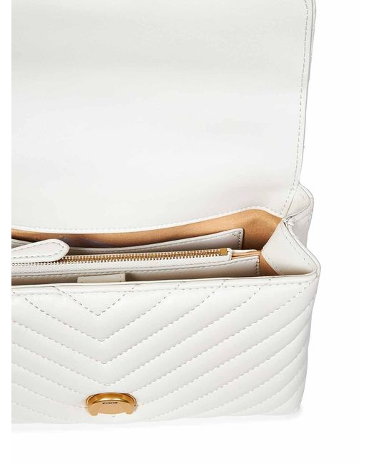 Pinko White Mini Lady Love Bag Puff Bag