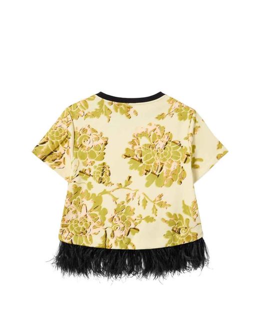 LaDoubleJ Yellow La Scala Tee (With Feathers)