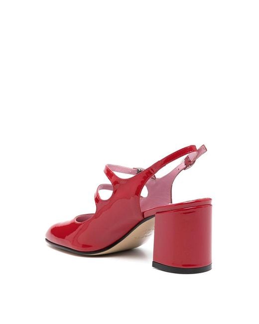 CAREL PARIS Red Banana Patent Leathet Pumps