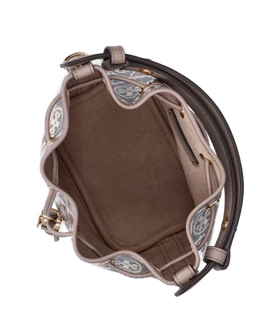Tory Burch Gray Bucket Bag