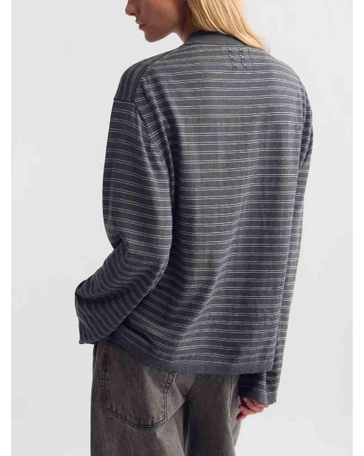 Nili Lotan Gray 'Foley' Polo Neck