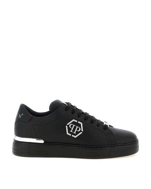 Philipp Plein Black Hexagon Sneakers for men