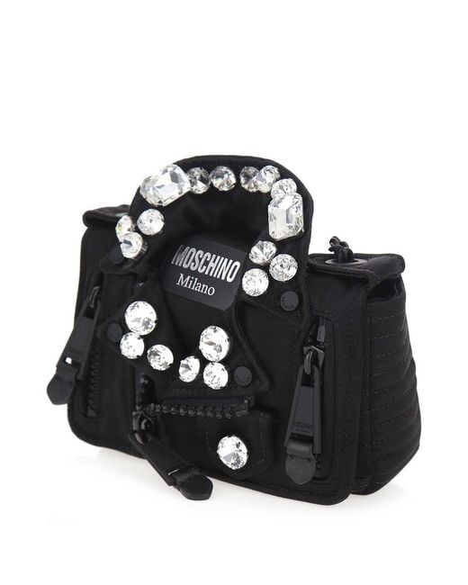 Moschino Black Carlyne Biker Bag