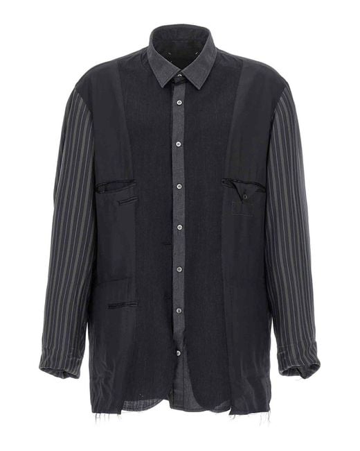 Maison Margiela Blue Patchwork Reversible Jacket for men
