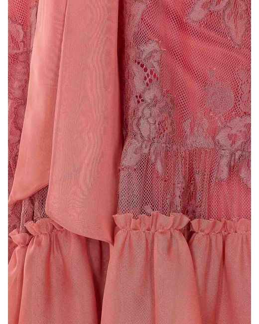 Aniye By Pink Deep Ribbpm Dream Lace Dress