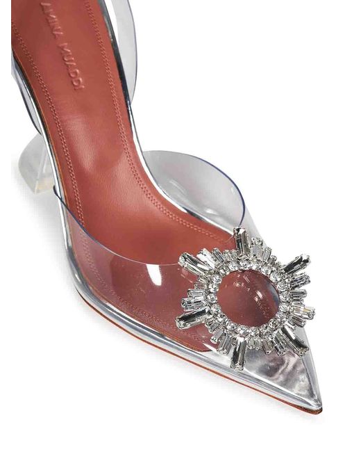 AMINA MUADDI White Transparent Slingback
