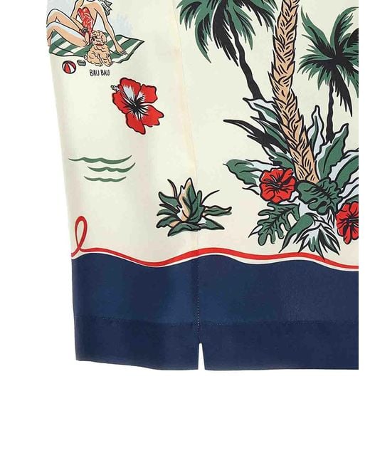 DSquared² Blue Printed Shirt for men