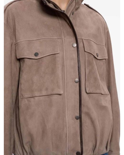 Brunello Cucinelli Brown Suede Jacket