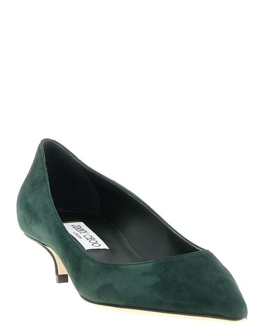 Jimmy Choo Green Amelia Pumps