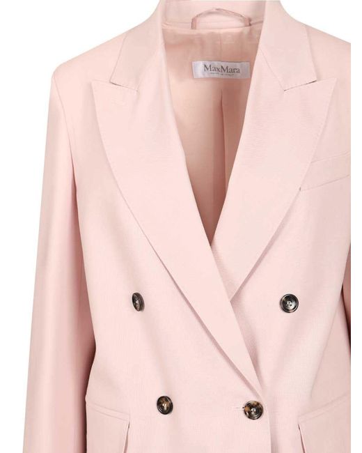 Max Mara Pink Ombrosa Double-Breasted Blazer