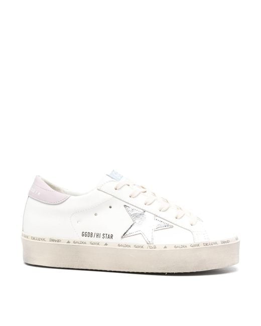 Golden Goose Deluxe Brand White Hi Star Sneakers