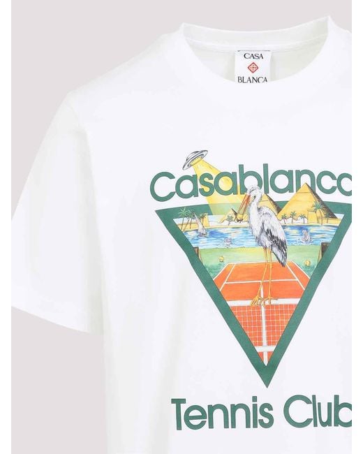 Casablanca White Tennis Club T-Shirt for men