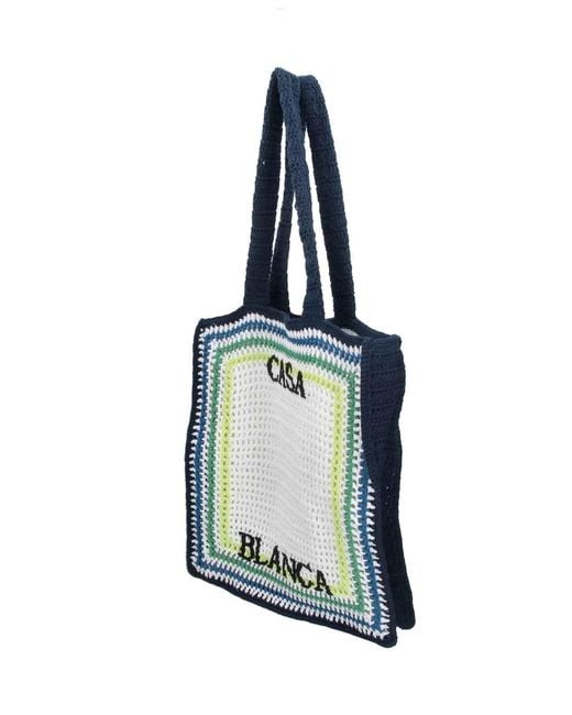 Casablanca Blue Logo Tote Bag for men