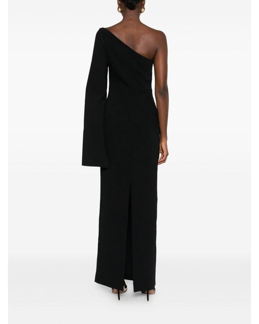 Solace London Black Alina Midi Dress
