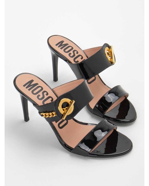 Moschino Metallic Sandals