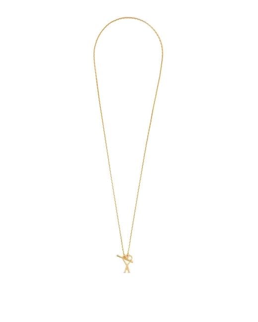 AMI White Adc. Pendant Necklace
