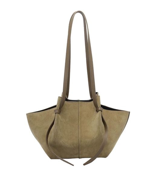 Yuzefi Natural Fennel Suede Mochi Shoulder Bag