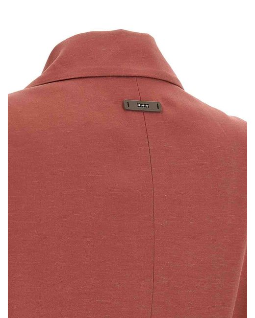 Peserico Red Linen Viscose Vest
