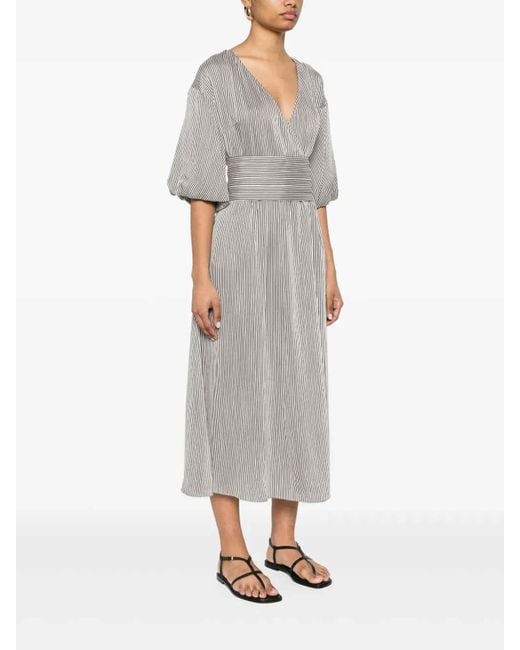 Fabiana Filippi Gray Stripe Dress